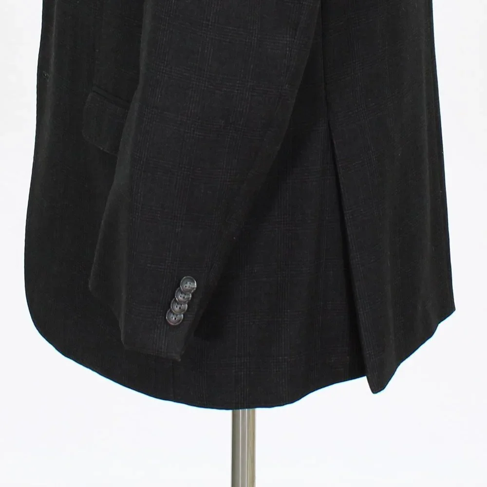 Sean John 44L Gray Check 2-Button Sport Coat Blazer Jacket P414
